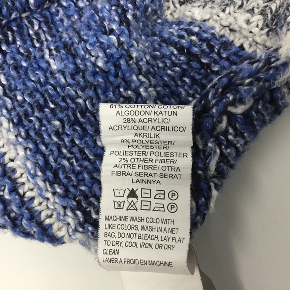 Lucky Brand Blue Striped Open Front Cardigan. - Picture 7 of 8